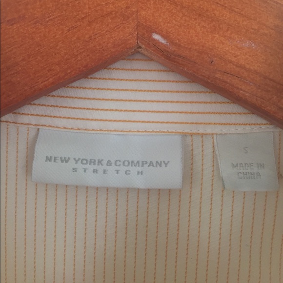 Orange & white button down blouse - Picture 4 of 6